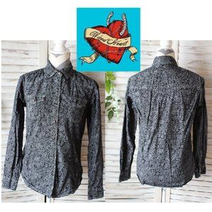 Wired Heart Western button up top (289)